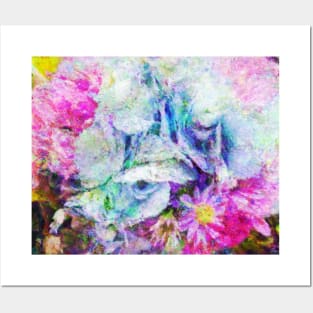 Hydrangea Bouquet Impressionist Painting Posters and Art